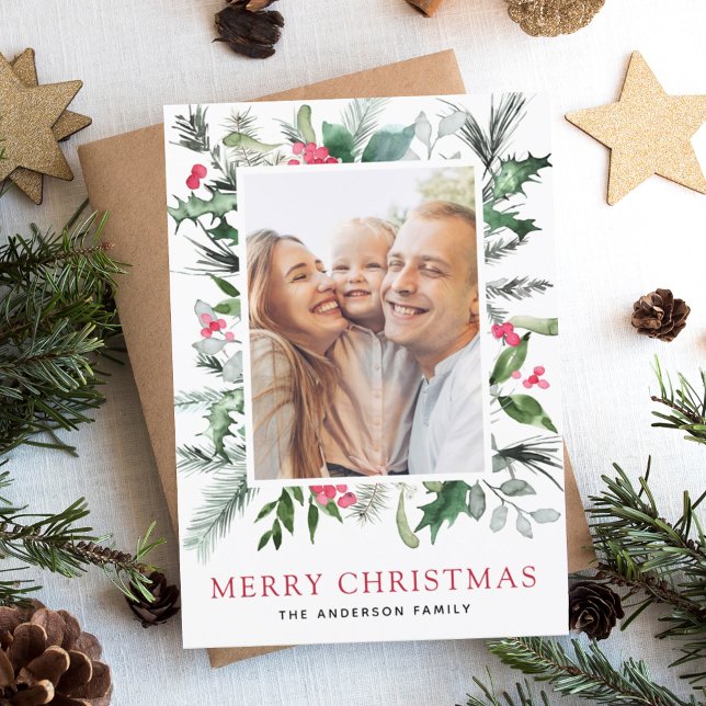 Cartões de foto de Natal Moderno de Orçamento (Criador carregado)