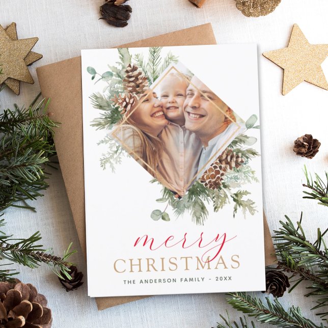 Cartões de foto de Natal Moderno de Orçamento (Criador carregado)