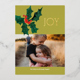 Cartões de foto de Natal Moderno de Poinsettia Foi
