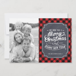 Cartões de foto de Natal modernos de Xadrez