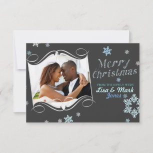 Cartões de foto de Natal Newlyweds