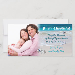 Cartões de foto de Natal Personalizado de Água de 