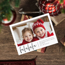 cartões de foto de Natal Personalizado "Falalala"