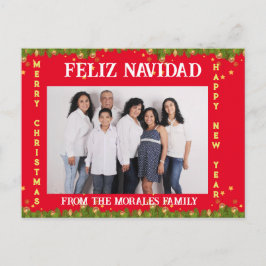CARTÕES DE FOTO DE NATAL PERSONALIZADO INGLÊS ESPA