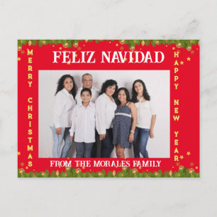 CARTÕES DE FOTO DE NATAL PERSONALIZADO INGLÊS ESPA