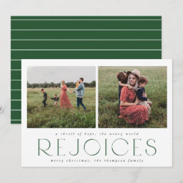 Cartões de foto de Natal religioso mínimo em pinhe