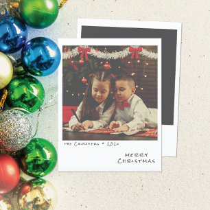 Cartões de foto de Natal Retroativo - Garland Bran