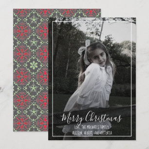 Cartões de foto de Natal Snowflake - Foto Simples