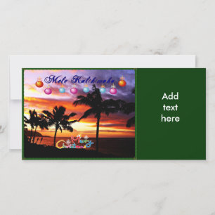 Cartões de foto de Natal Sunset Havaiano