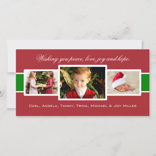 Cartões de foto de Natal Trio Encantado (Frente)