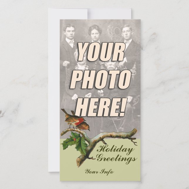 Cartões de foto de Natal vitorianos (Frente)