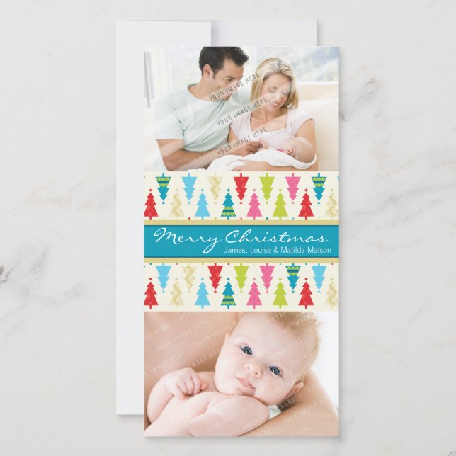 CARTÕES DE FOTOS COLORIDO DE HOLIDAY: padronnedxma (Frente)