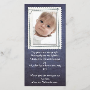 cartões de fotos de anúncio de adoção