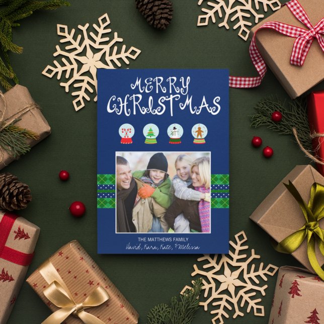 Cartões de fotos de Férias da Neve Azul (Criador carregado)