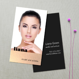 Cartões de fotos de modelagem de brilho Dourado su