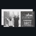 Cartões de fotos de Natal Festivo<br><div class="desc">Este Cartões de fotos de Natal Festivo do Chalkboard é uma forma excelente de expressar seus cartões de natal para a família e amigos! Este cartões de fotos apresenta um fundo de quadro negro rústico com foto de sua escolha e tem fontes divertidas que realmente fazem disso uma saudação exclusiva...</div>