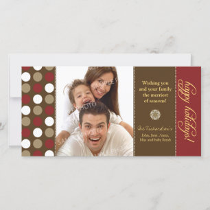 Cartões de fotos de Natal para Polkadots de Chocol