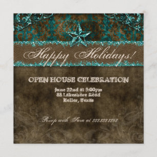 Cartões de fotos Vintage Ocidental Damask Star TB