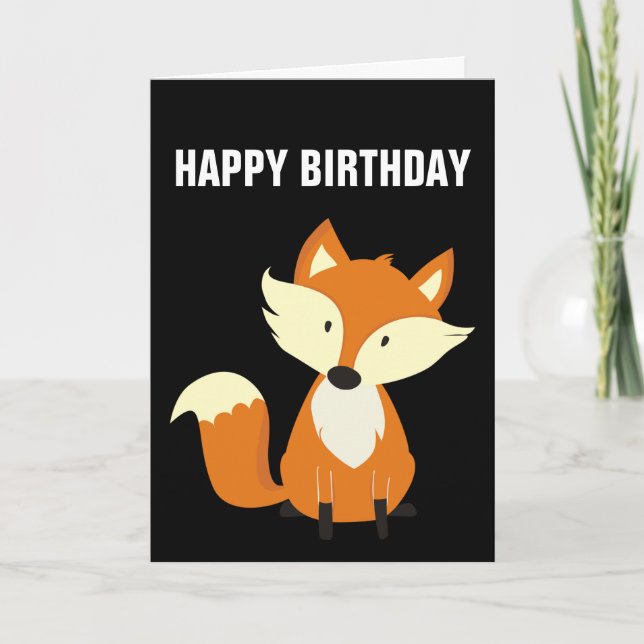 CARTÕES DE FOX DE ANIVERSÁRIO FELIZ (Frente)