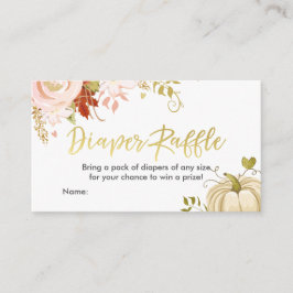 Cartões de Fralda de Abóbora Floral Queda outono