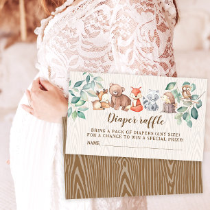 Cartões de fralda de animais selvagens da floresta