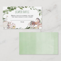 Cartões de fralda de chá de fraldas para animais d