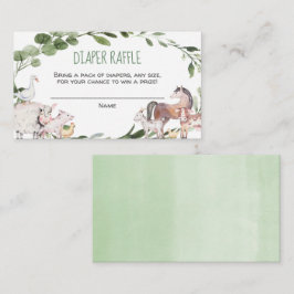 Cartões de fralda de chá de fraldas para animais d
