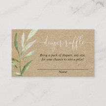 Cartões de fralda de chá de fraldas russa kraft