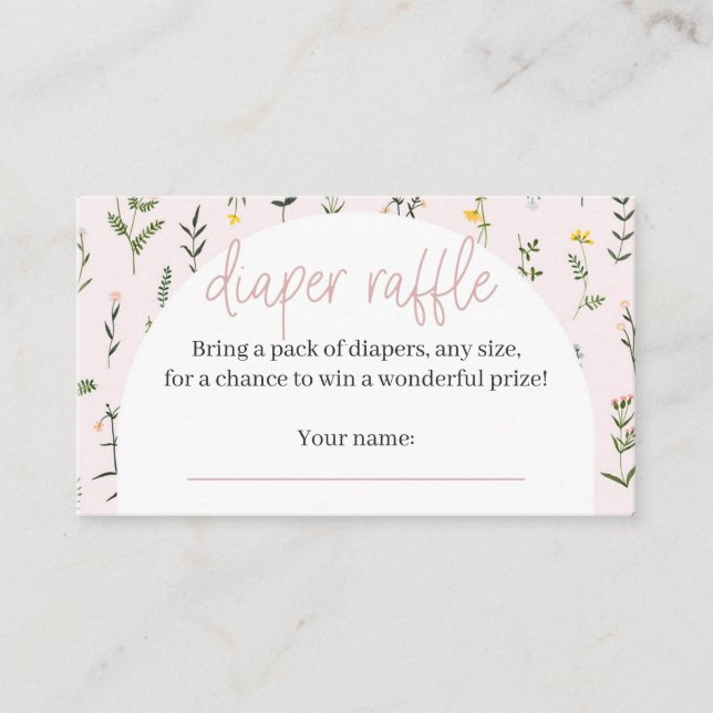 Cartões de Fralda de flor selvagem (Frente)