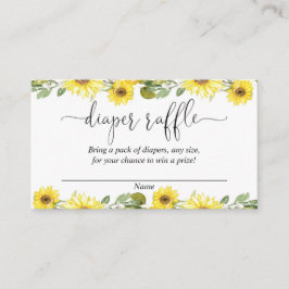 Cartões de fralda de girassóis amarelos