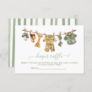 Cartões de Fralda de Linha de Fechamento do Chá de