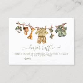 Cartões de Fralda de Linha de Fechamento do Chá de