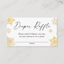 Cartões de fralda de Natal em floco de neve de our