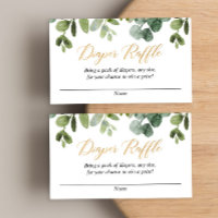 Cartões de fralda de ouro Eucalyptus