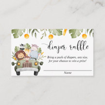 Cartões de fralda do tema da selva Safari