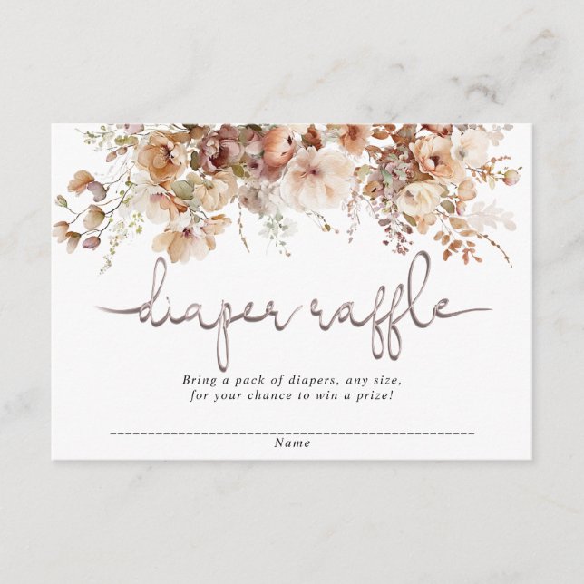 Cartões de fralda floral (Frente)