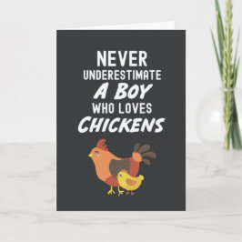 Cartões de Frango Fofo para Meninos Bebês Amantes 