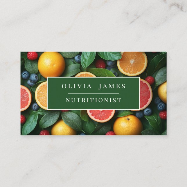 Cartões de fruta para agricultores Chefs Nutricion (Frente)