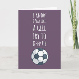 Cartões de Futebol Cor-de-Rosa Fofos para Meninas 