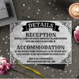 Cartões de Gabinete de Casamento de Detalhes da Vi