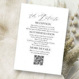 Cartões de Gabinete de Detalhes de Casamento Elega