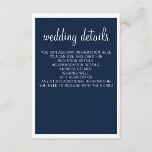 Cartões de Gabinete de Detalhes de Casamento Moder