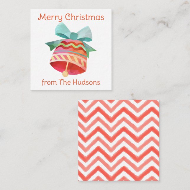 Cartões de gabinete de presentes de cela natalina (Frente/Verso)