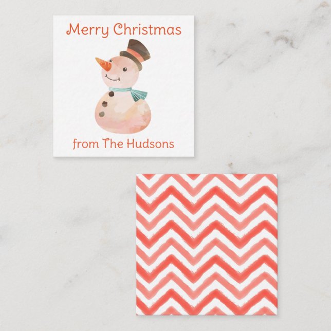 Cartões de gabinete de presentes para bonecas Snow (Frente/Verso)