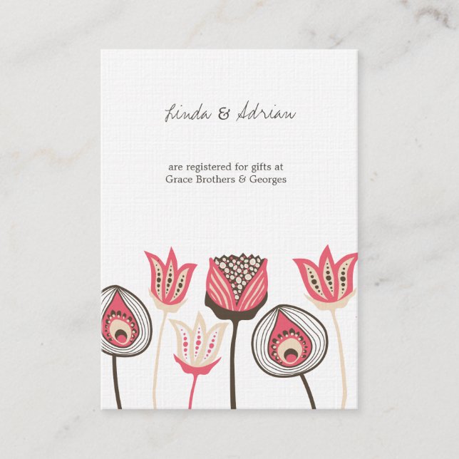 Cartões de gabinete Instruções Cartões de casament (Frente)