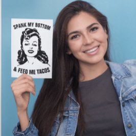 CARTÕES DE GANHAMENTO DA MULHER DE TACOS RETRO