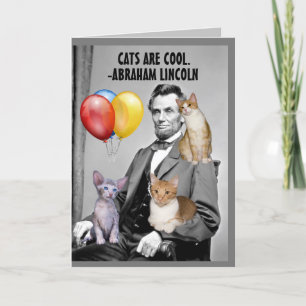 CARTÕES DE GATOS DO ANIVERSÁRIO ABRAHAM LINCOLN