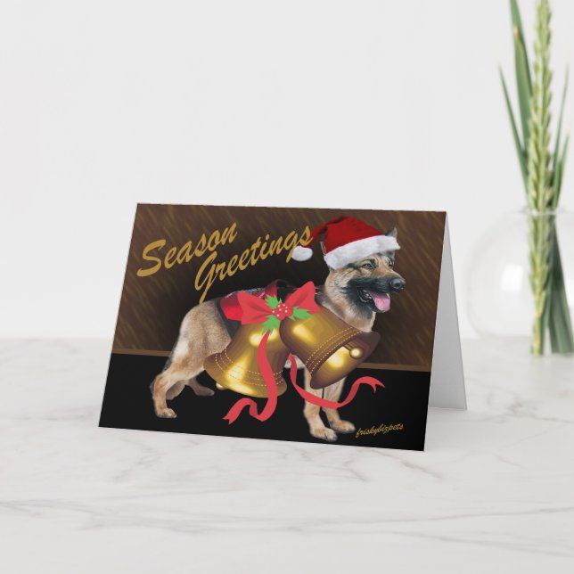 Cartões de german shepherd de Natal (Frente)