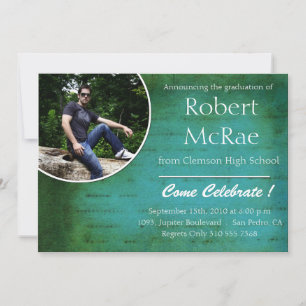 Cartões de graduação de fotos da Hep-Grunge