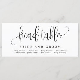 Cartões De Gráfico De Assentos De Caligrafia Adorá